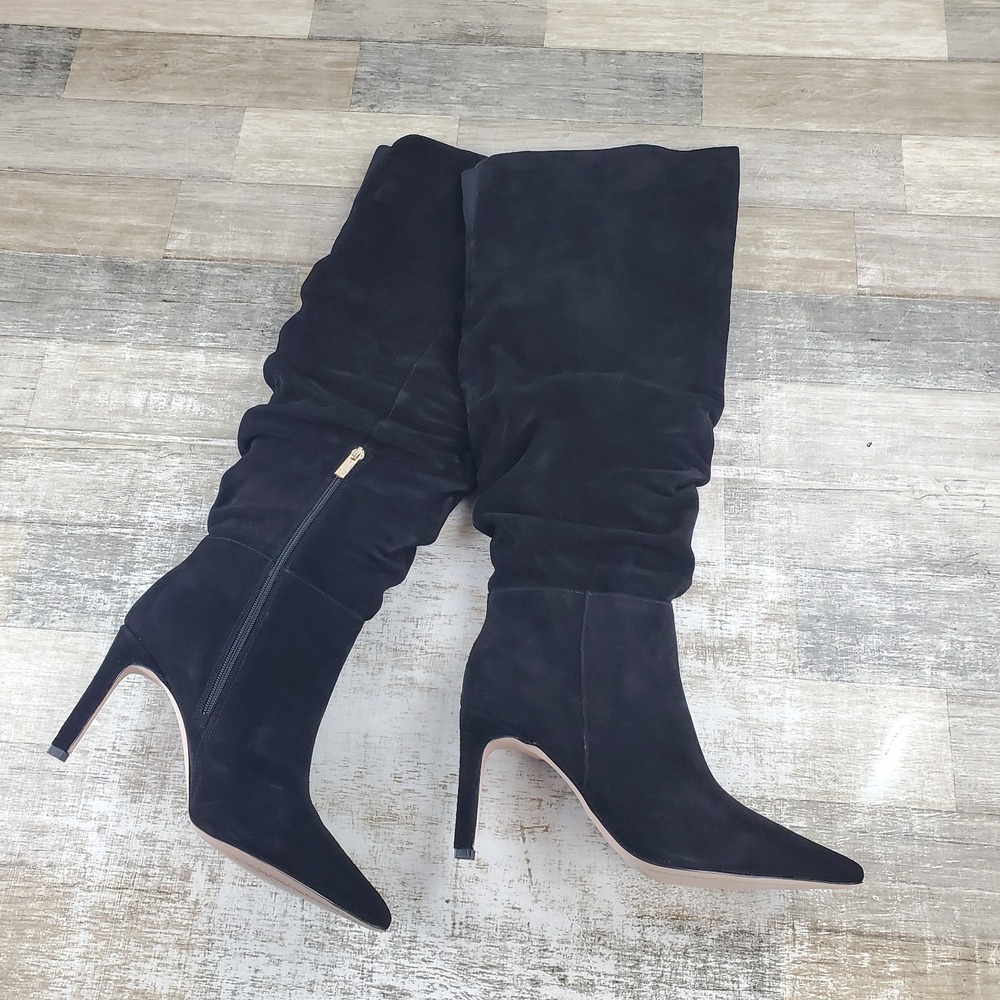 Jessica Simpson Emetta Women Wide Calf Over The Knee Boot Sz 11 Black Pointy Toe